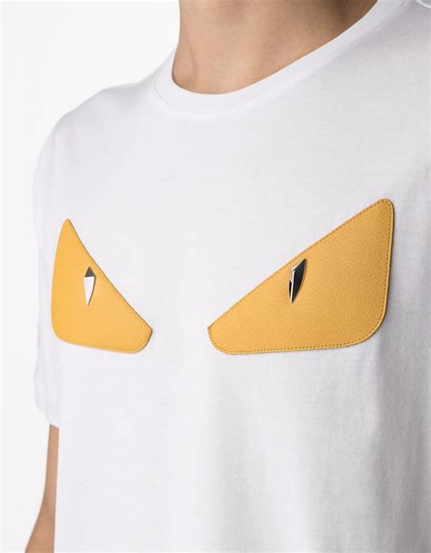 fendi men's t shirt eyes|tee shirt Fendi faux.